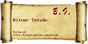Bitner István névjegykártya