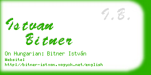 istvan bitner business card