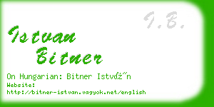 istvan bitner business card